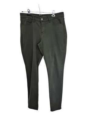 Olive Green Mid-Rise, Curvy Skinny Pants